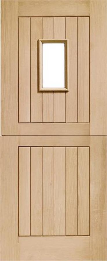 1-Light Solid Oak Stable External Door